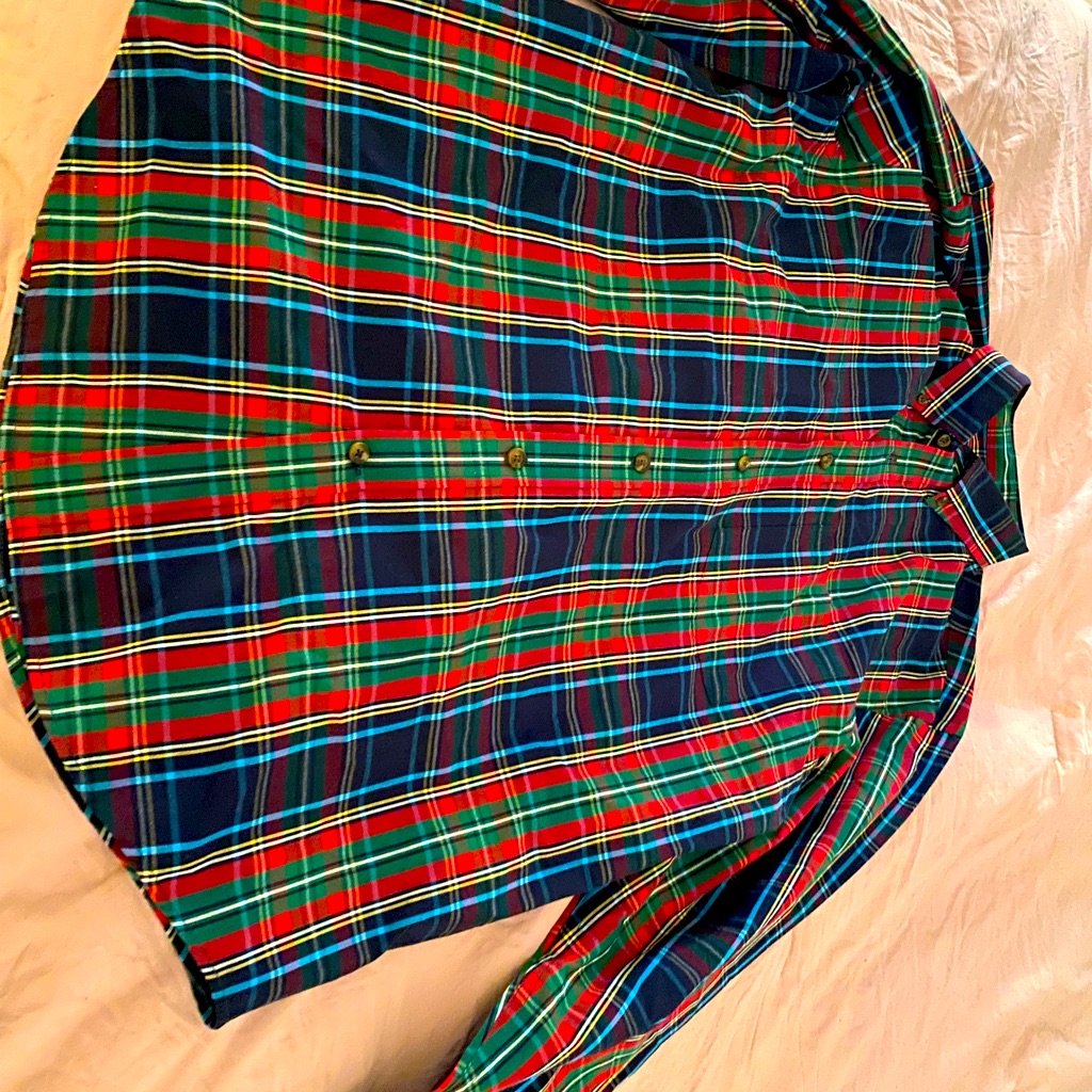 Plaid Ipod Button Down Collar